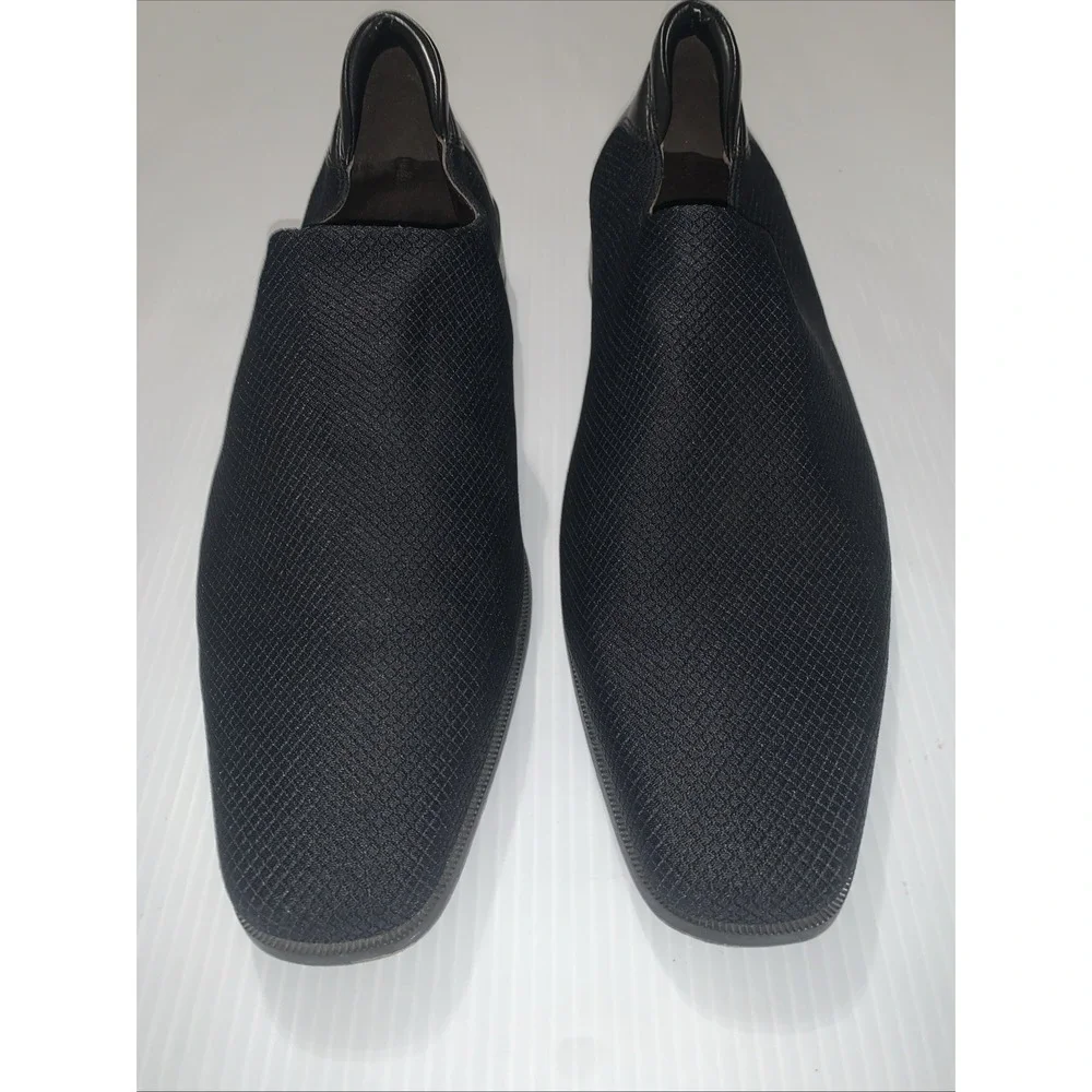 Donald Pliner Rex Loafers Mens 10M Black Stretch Nappa Leather Slip On Shoes